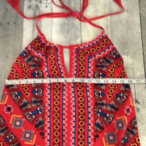 Flying Tomato Aztec Tribal Halter Maxi Dress XS - Picture 8 of 9